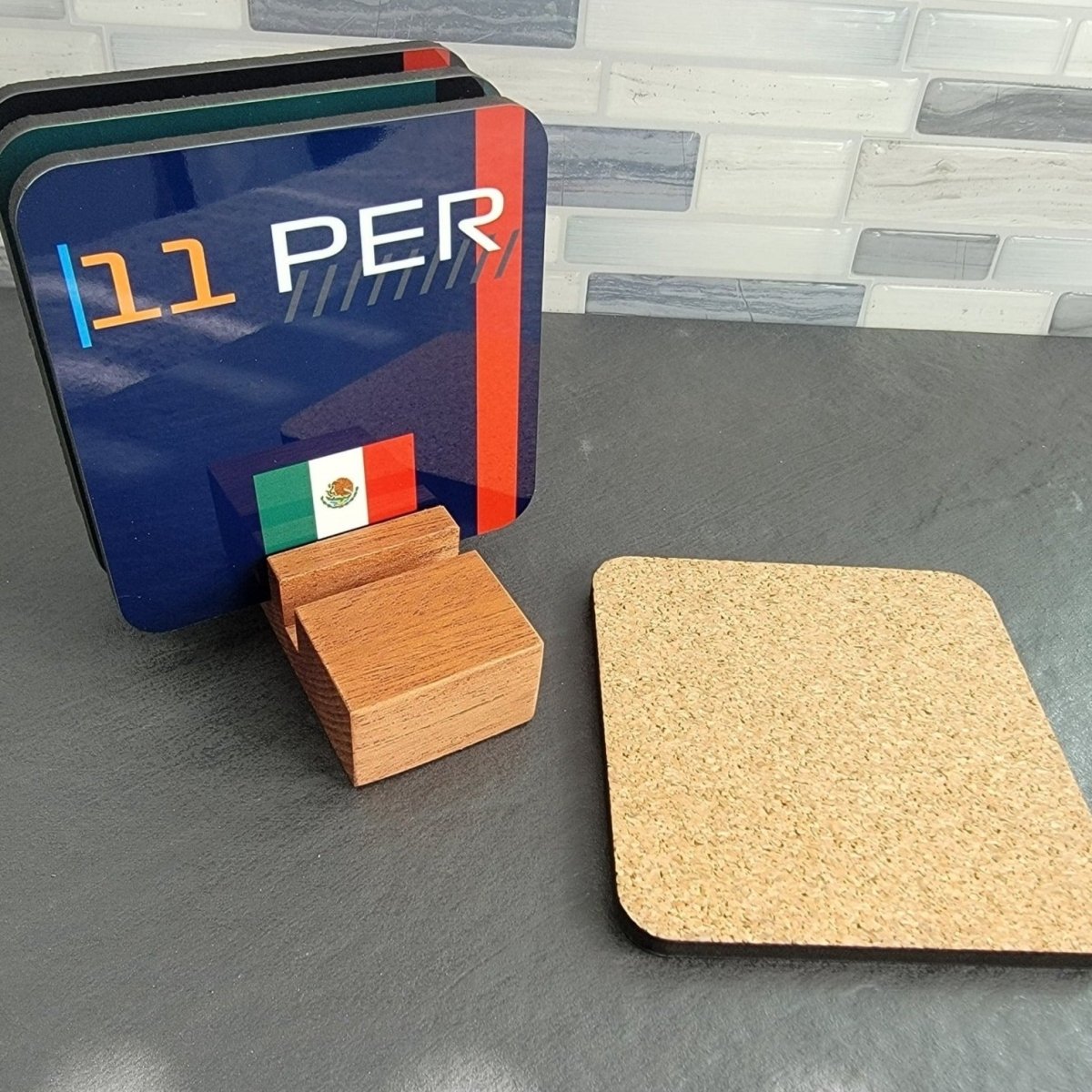 Motorsports World championship driver premium hardboard coaster set - Microstep Customs