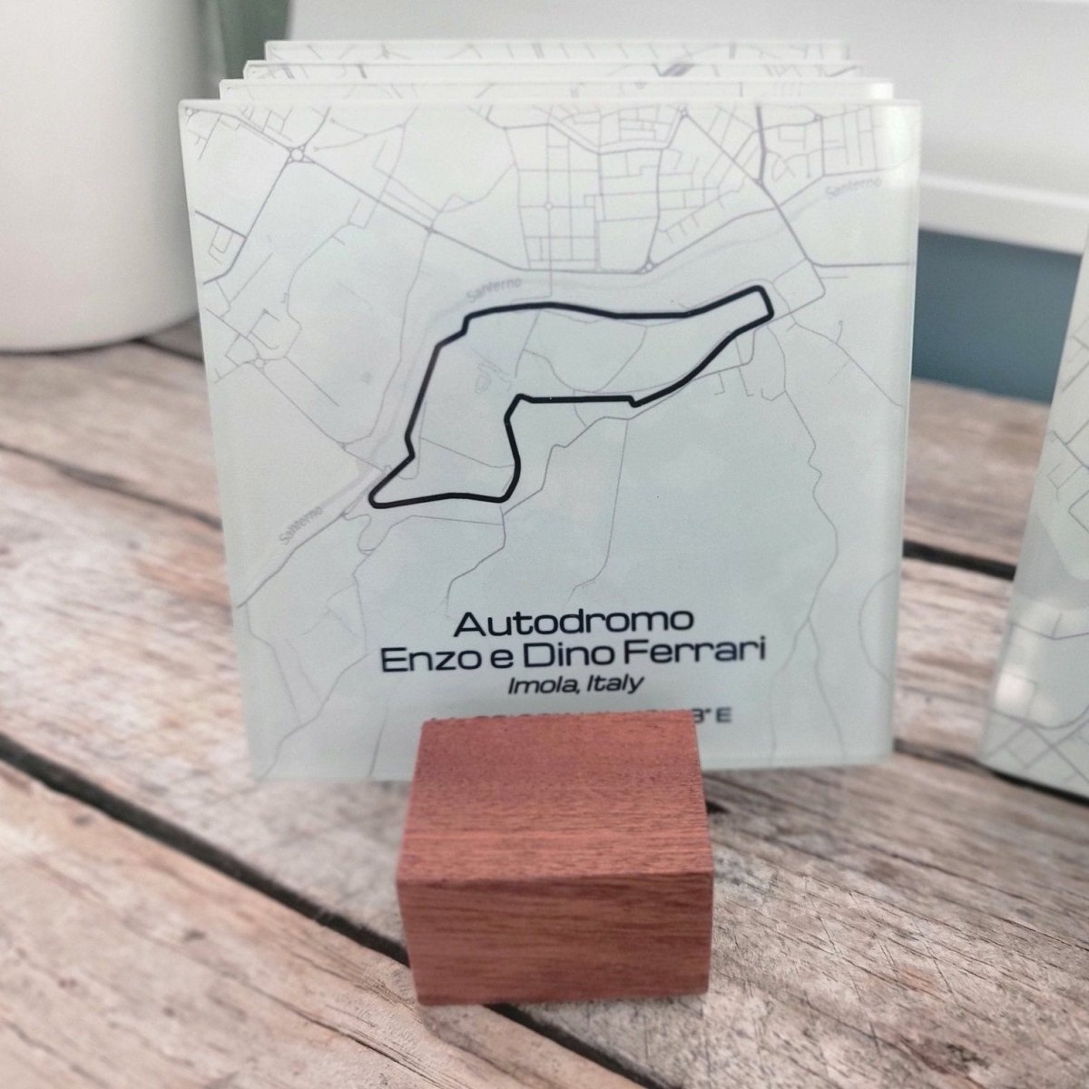 Motorsports World Championship series glass coaster set - Microstep Customs